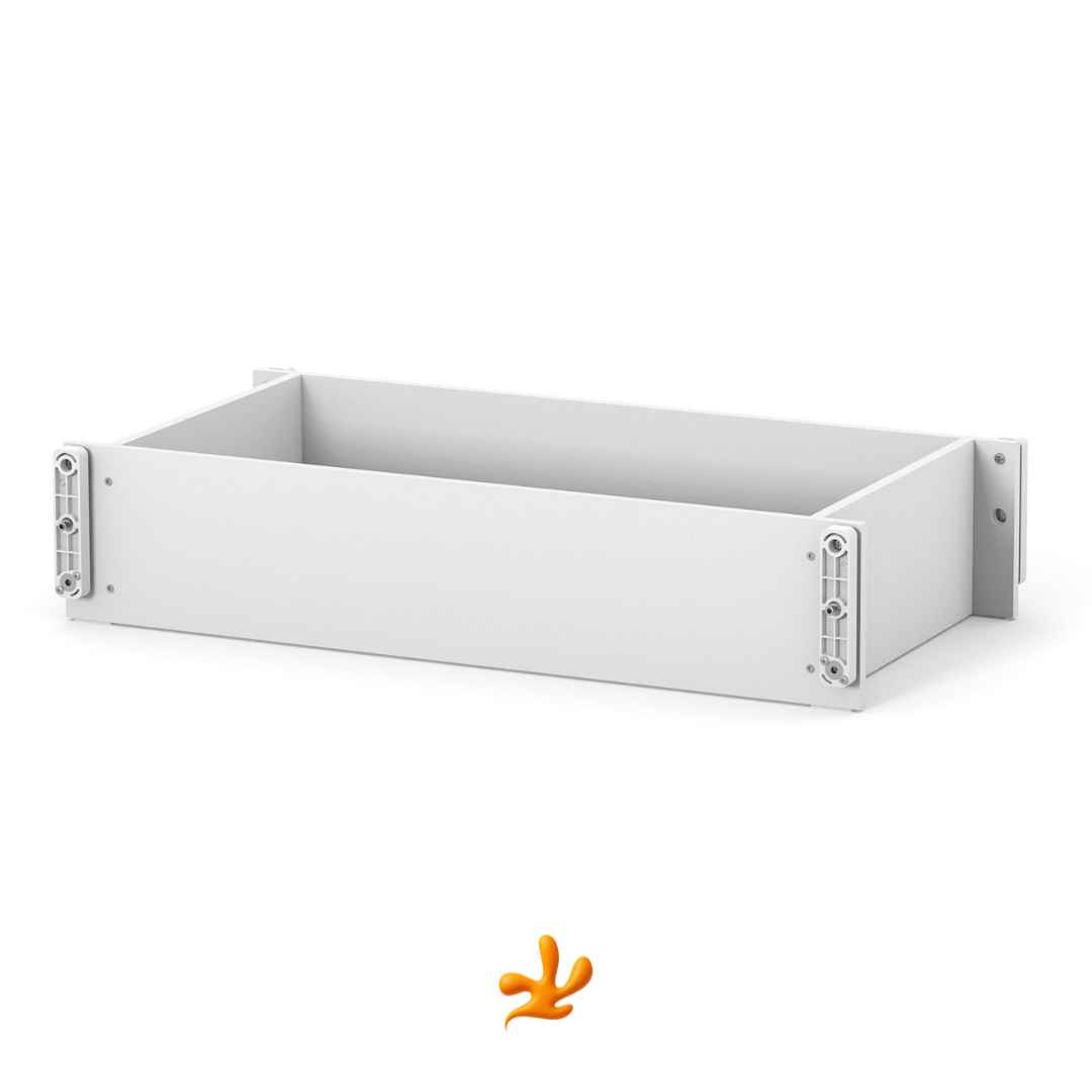 Příčný mechanismus houpání pro postýlky Lussi Gekko. Podélný, bez šuplíku. Bílá.